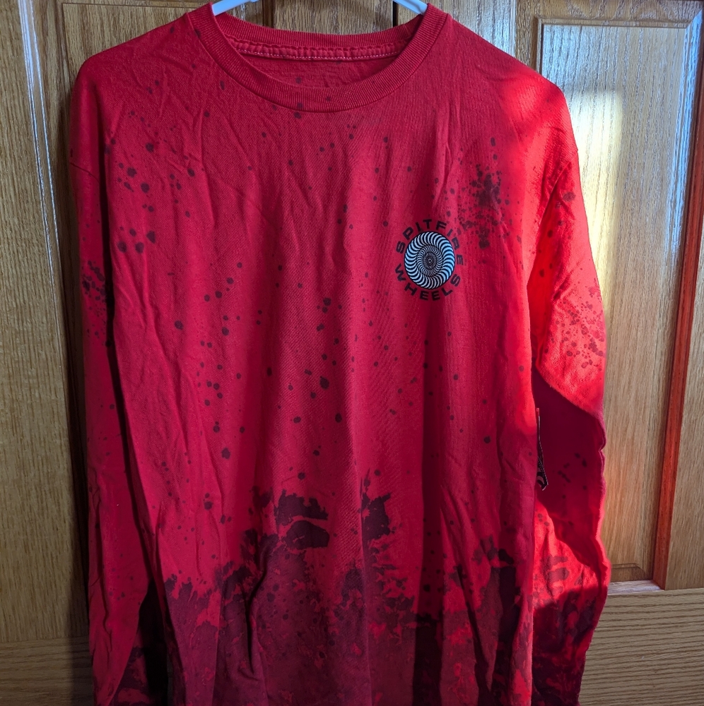 Spitfire Wheels Classic ’87 Swirl Long Sleeve Tee Red NEW Regular price is 29.99